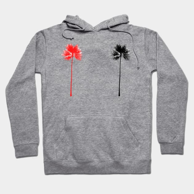 red black palm tree design Hoodie by Artistic_st